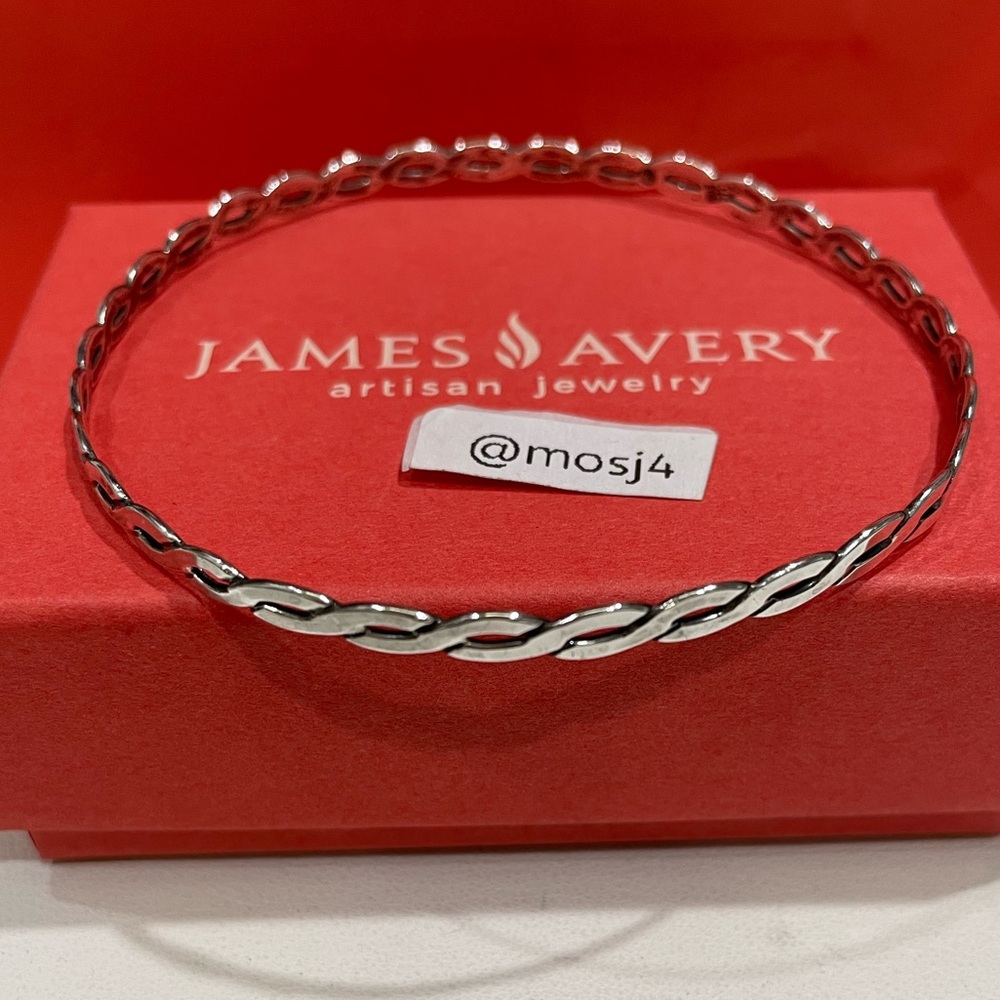 Retired James Avery Flat Twisted Bangle Bracelet